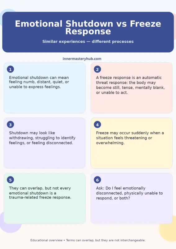 Emotional Shutdown: Causes, Signs, and How to Recover 3 Emotional shutdown vs Freeze Response