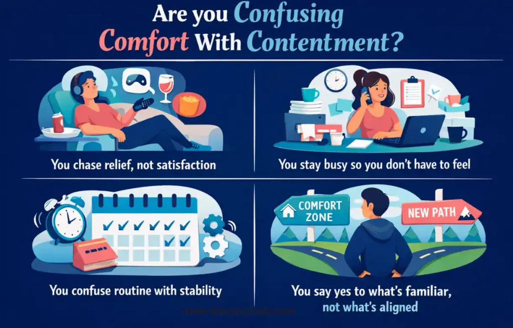 18 Behaviours Show You're Confusing Comfort With Contentment 1 You're Confusing Comfort With Contentment